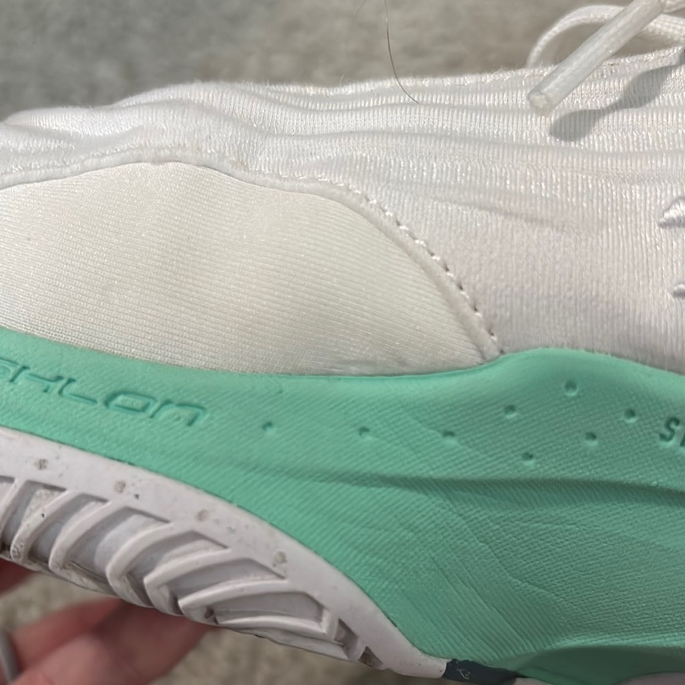 Mens White and Green Athletic Shoes - Picture 10 of 16